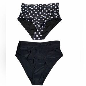Tempted Me/SHEIN High-Waisted Bikini Bottom Bundle Of 2, Size Large, NWOT